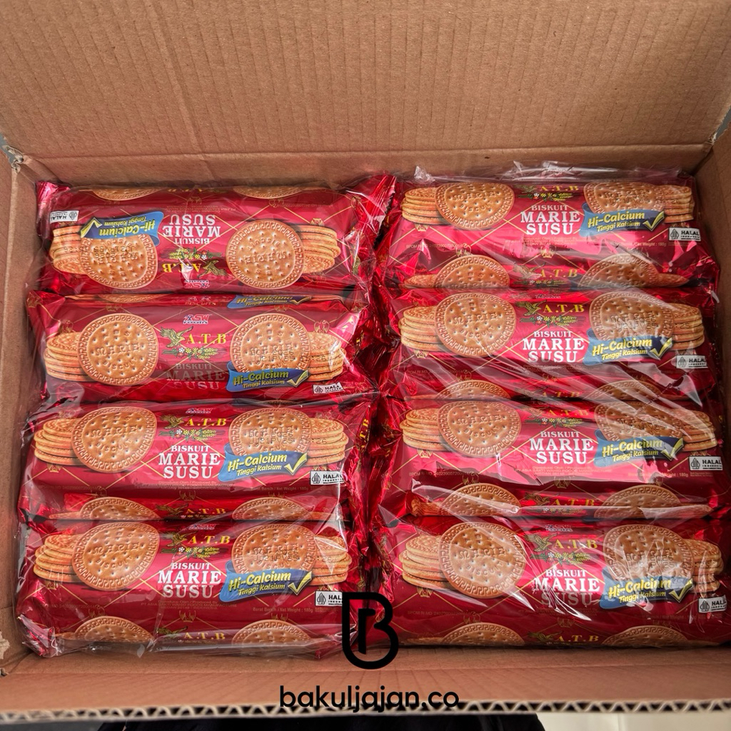 Yummy Mamii Atb Marie Susu 180Gr Biskuit Regal 1 Dus Isi 24 (2 Varian Rasa Marie Susu Dan Marie