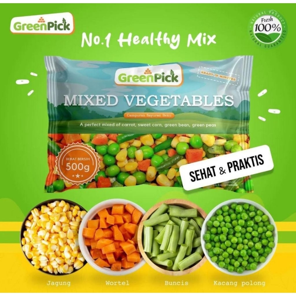 

Greenpick Mixed Vegetable 500gr