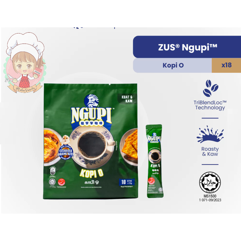 

NEW ZUS ngupi kopi o ( 12g x 18 sachet)