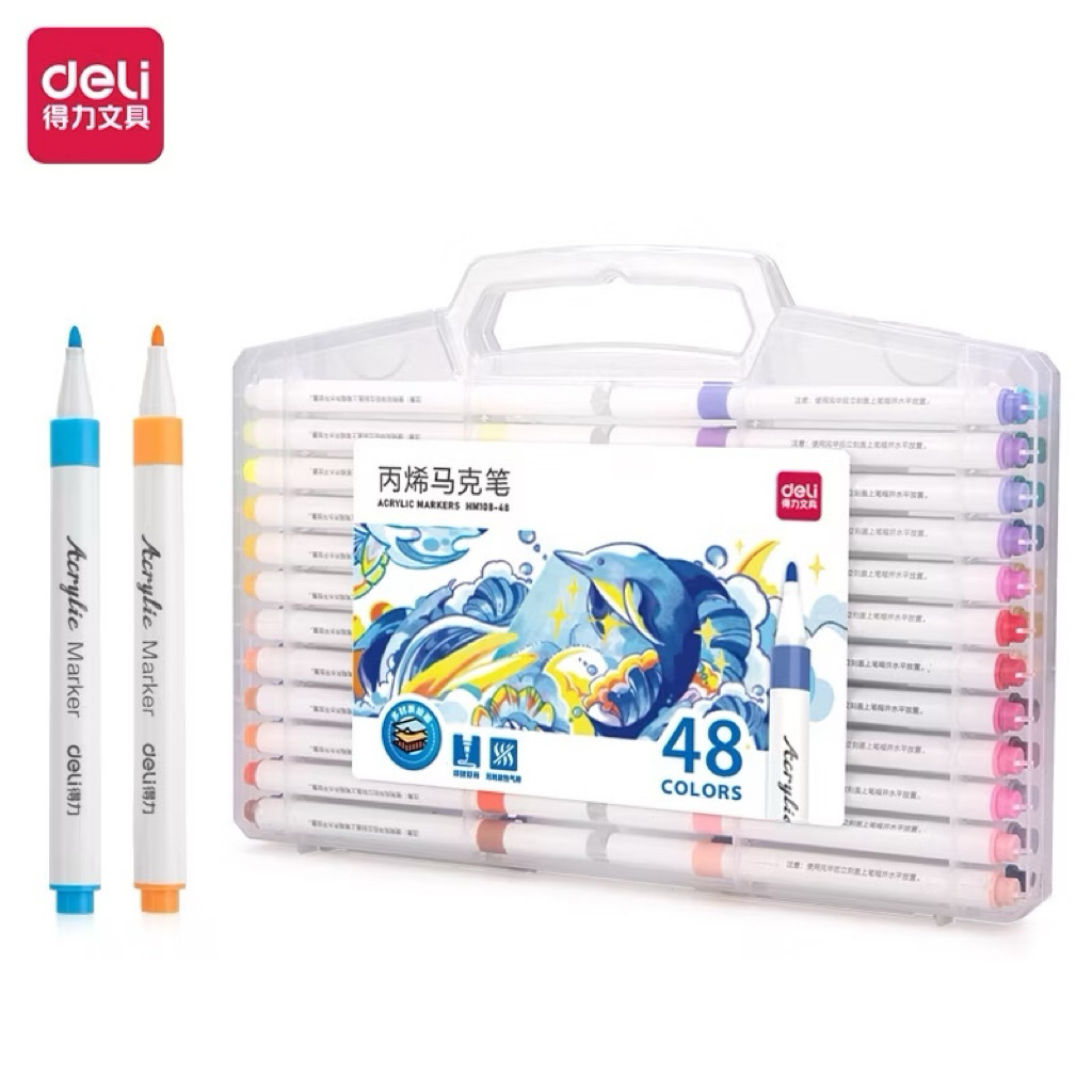 

Deli Spidol Akrilik 48/24 Warna / Acrylic Marker 48/24 Colors HM108