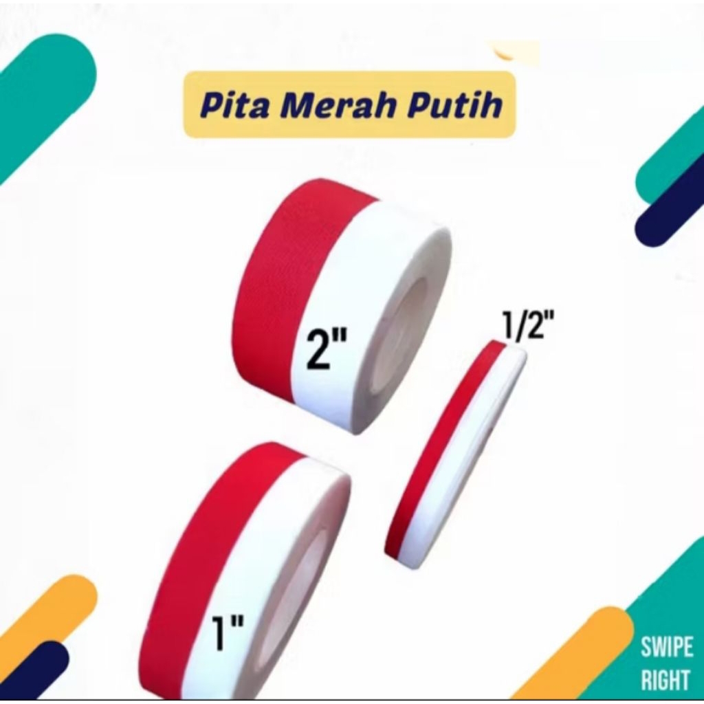 

(Roll) Pita Merah Putih kain berbagai ukuran