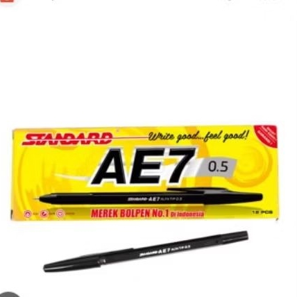 

(PACK/BOX)BOLPEN STANDARD AE7 0.5 PACK ISI 12