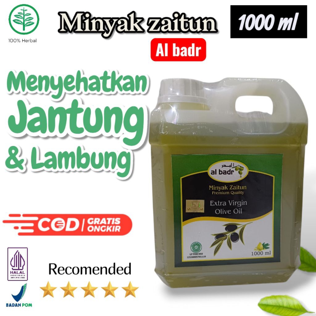 

Minyak Zaitun Extra Virgin 1 Liter Al Badr Kualitas Premium