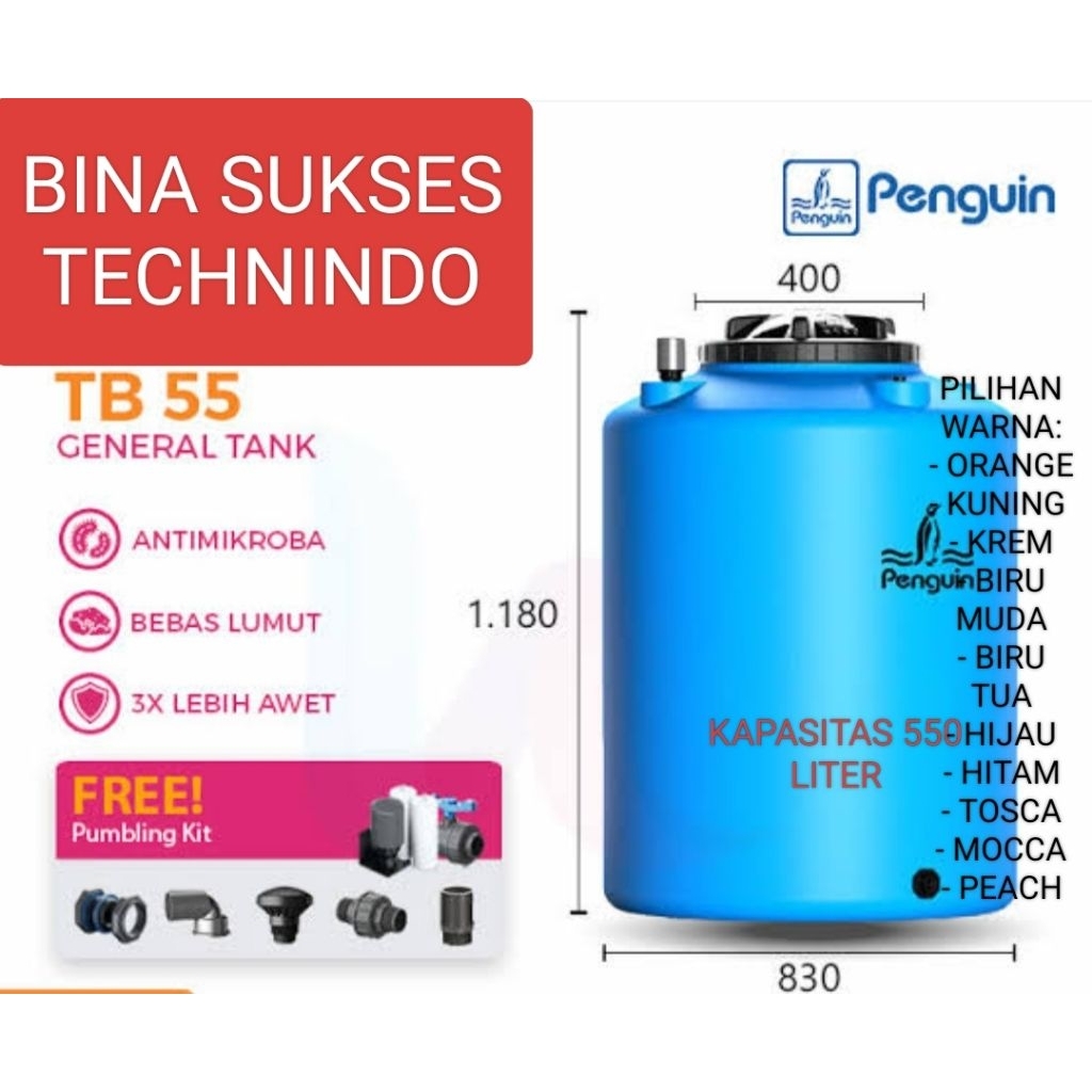 TANGKI / TANDON / TOREN MEREK PENGUIN TB55 TB 55 ( 520L 520 LITER )