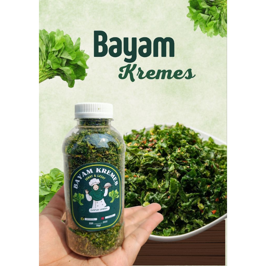 

bayam kremes bayam tabur bayam kriuk nori bayam