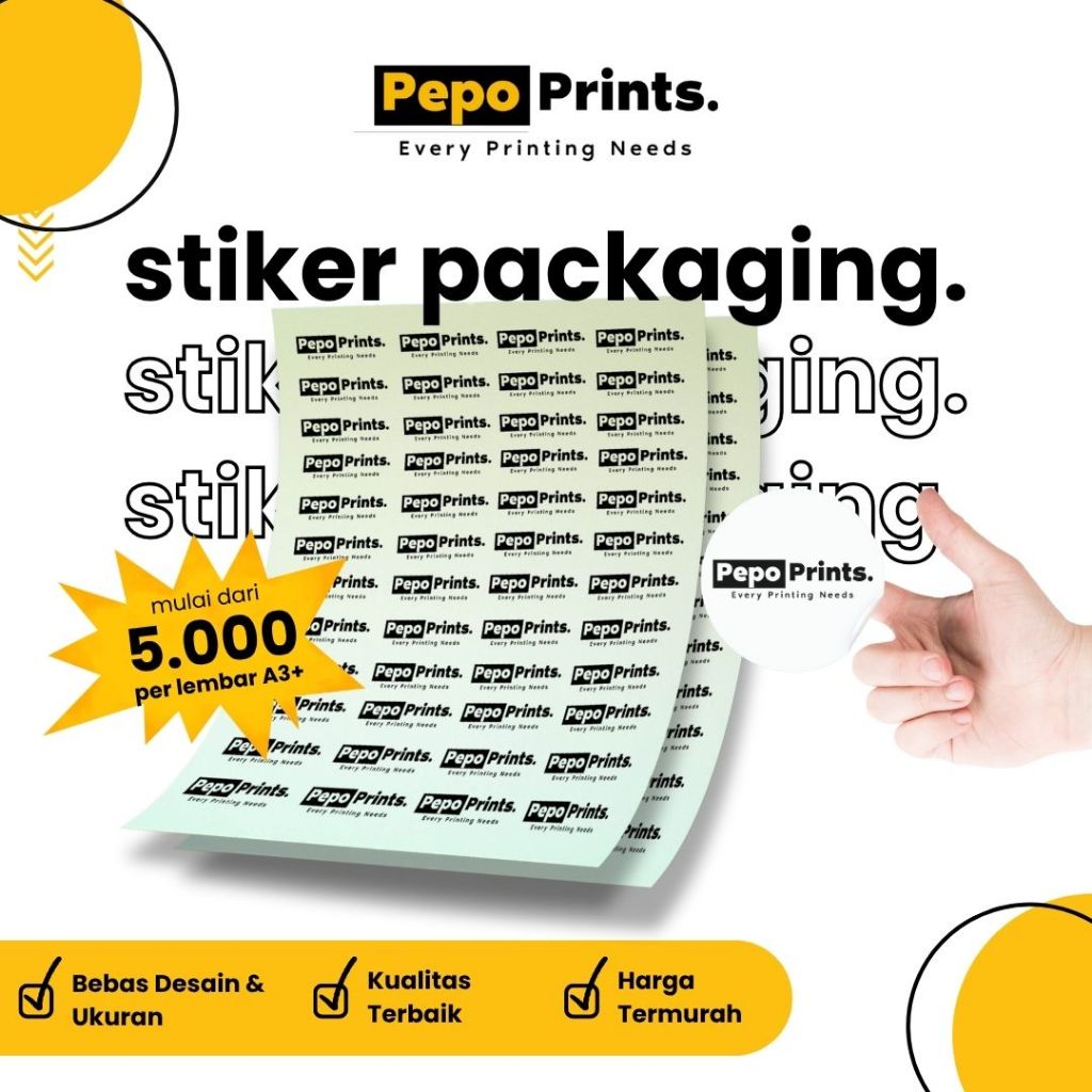 

Pepo Prints - Cetak Sticker CHROMO / VYNIL MURAH A3+ CEPAT KILAT
