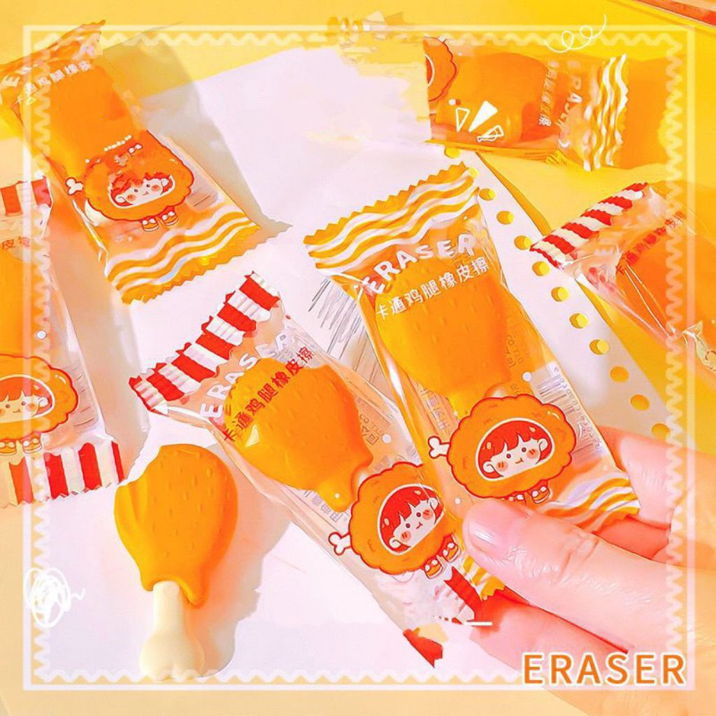 

Penghapus Ayam Goreng — Eraser Ayam Goreng — Gemesin & Bikin Meja Belajar Makin Seru