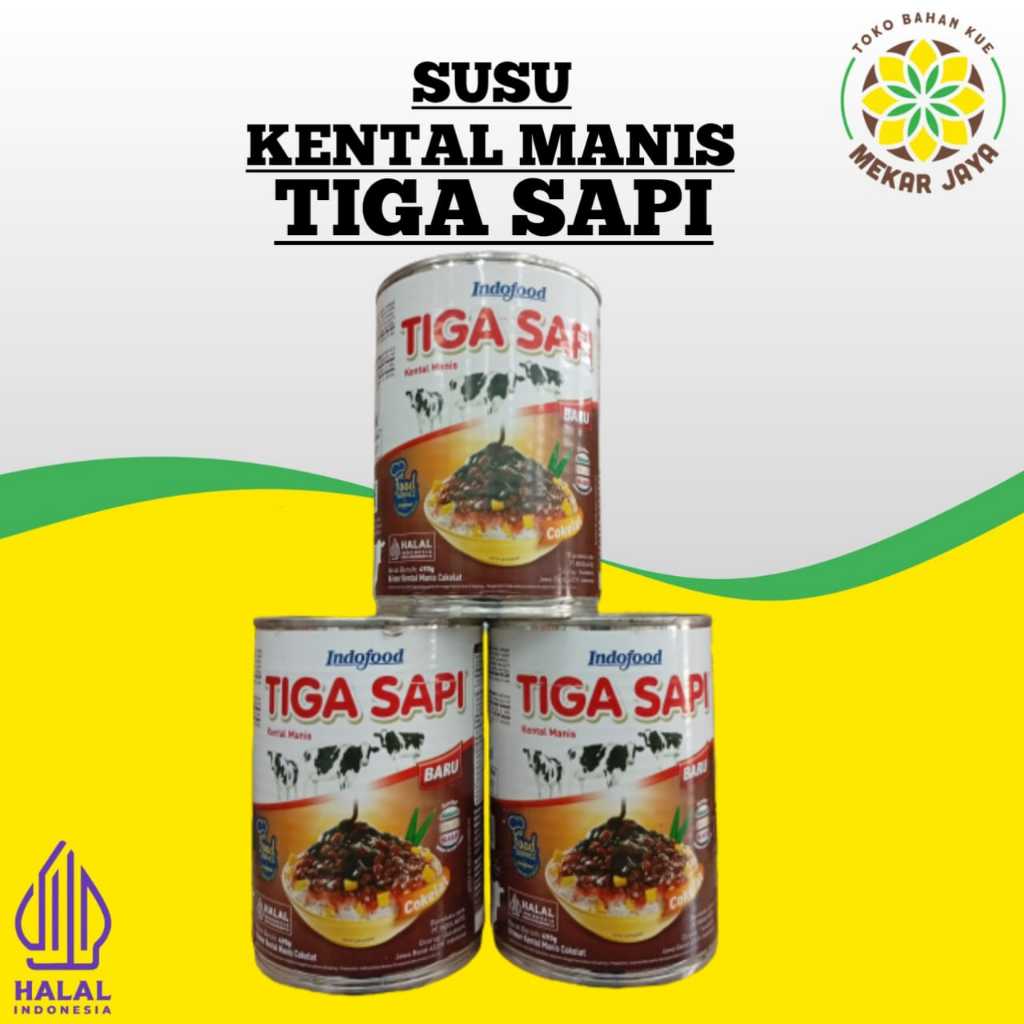 

(SKM) TIGA SAPI COKLAT/susu tiga sapi coklat 490g
