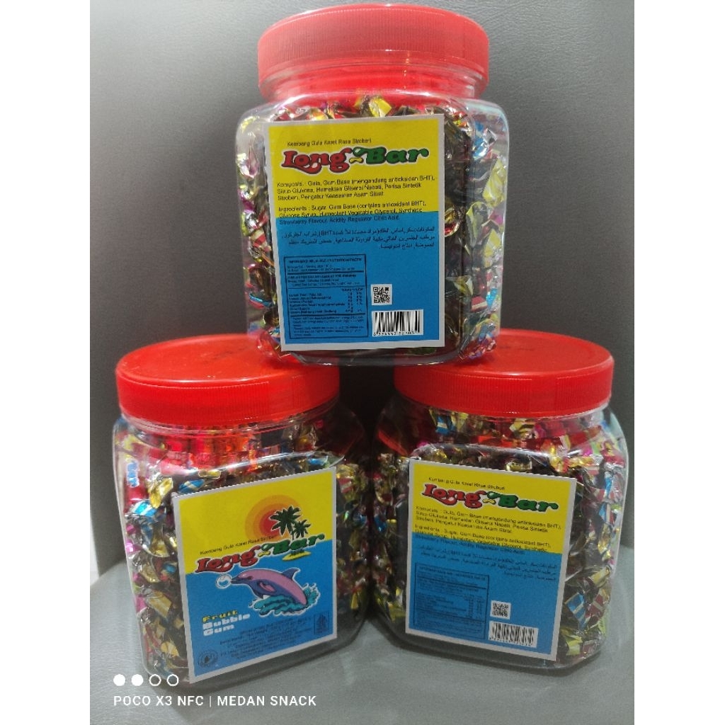 

Permen Karet Long Bar (kemasan toples)