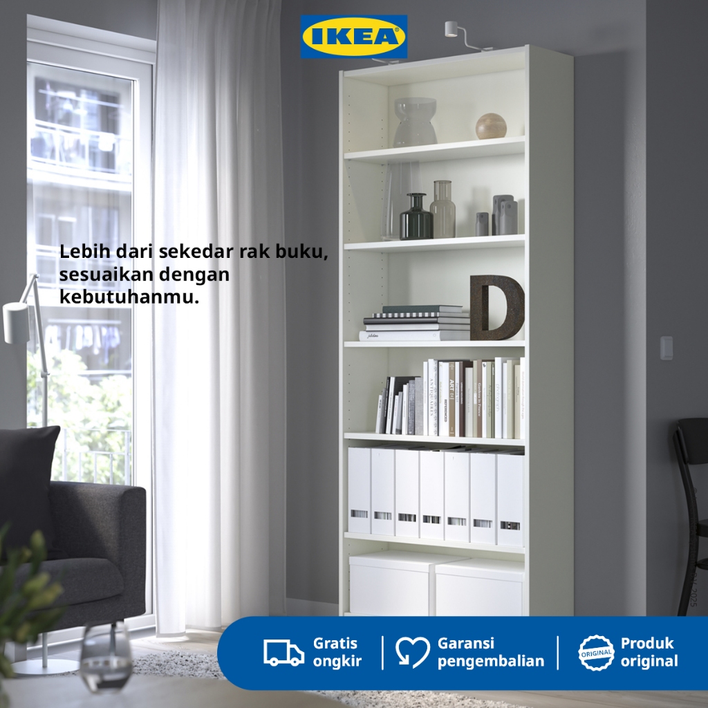 IKEA BILLY Rak Buku Serbaguna Minimalis Putih Berkualitas