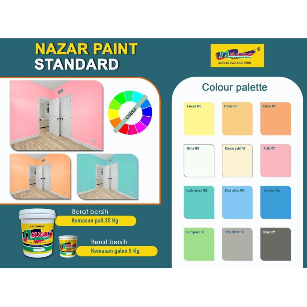 Cat Kiloan Tembok Murah Standar Nazar Paint Standar 20kg