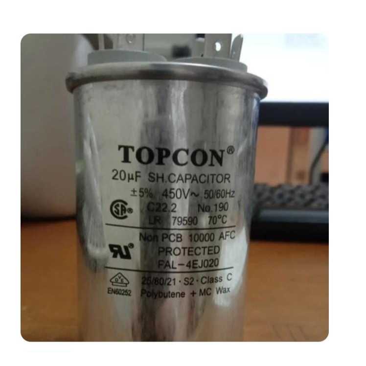 RH8360 kapasitor capacitor ac 15uf 450vac 450v 400v 15 uf 15mf topcon by PCM LTC GLODOK