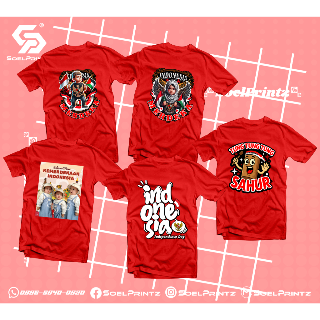 KAOS  AGUSTUSAN, KAOS ANAK TK CUSTOM , ANAK KATALOG MERDEKA