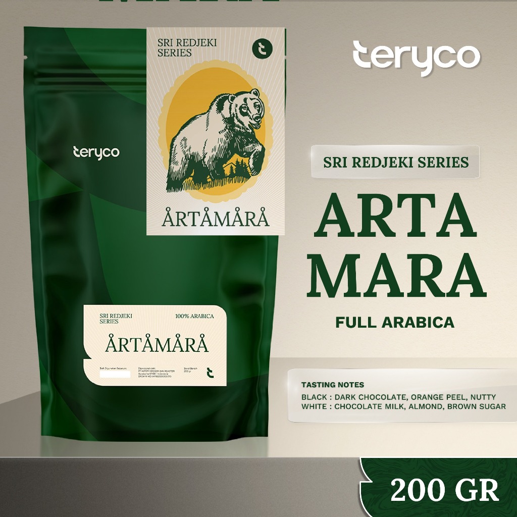 

Teryco Roasters - 1KG 200gr Artamara 100 Arabica / Sri Redjeki Series / Kopi Arabica Premium / Biji Kopi Arabika / House Blend Coffee / Kopi Arabica 1kg / Kopi Arabika Original