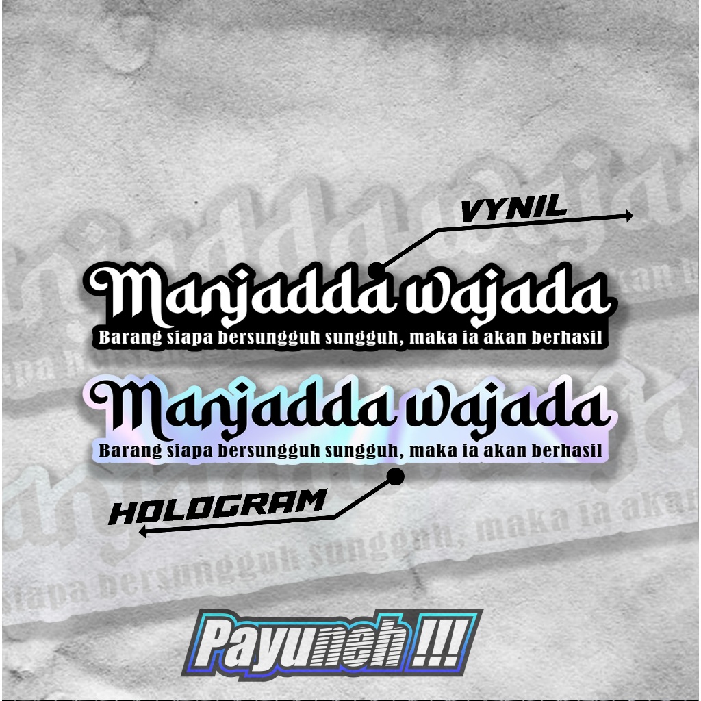 

08 STICKER KATA KATA MANJADAWAJADA ANTI AIR - STICKER HELM TUMBLER CASE HP DLL