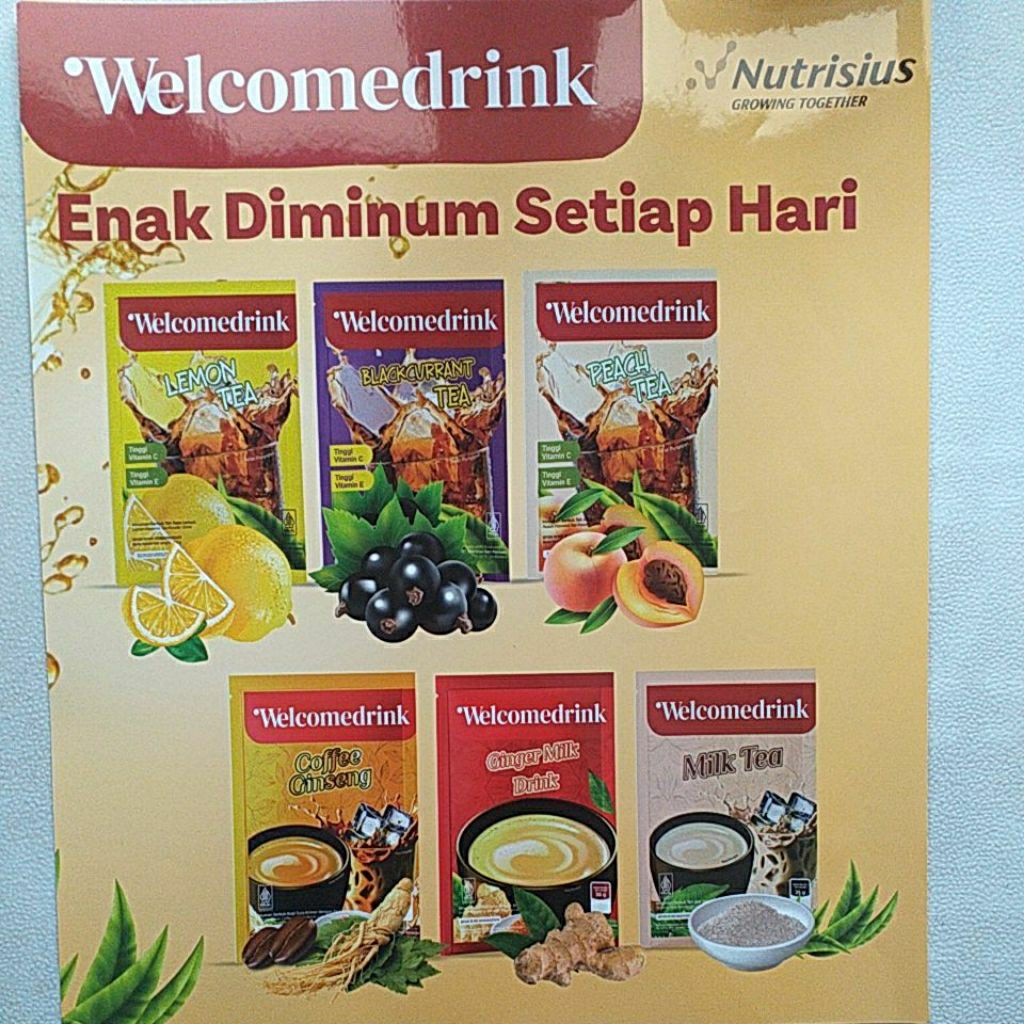 

Welcomedrink Minuman serbuk Instan Yang Menyegarkan