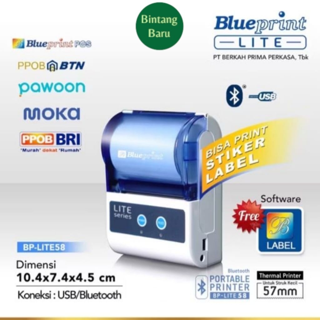Printer Thermal portable Bluetooth Blueprint BP-Lite58 Blueprint BPLite58