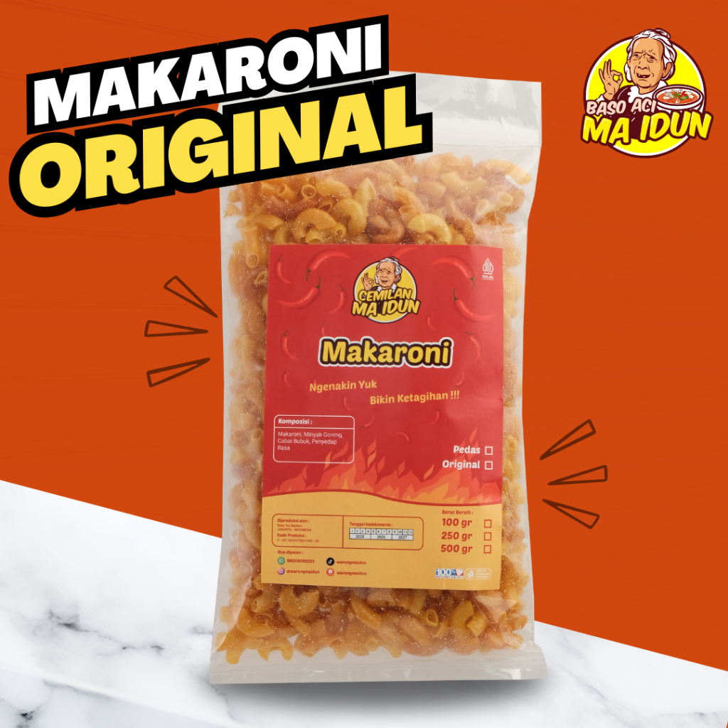 

Makaroni Original Kriuk / Makroni Original Asin Gurih / Cemilan Macaroni Jajan Makaroni Ori