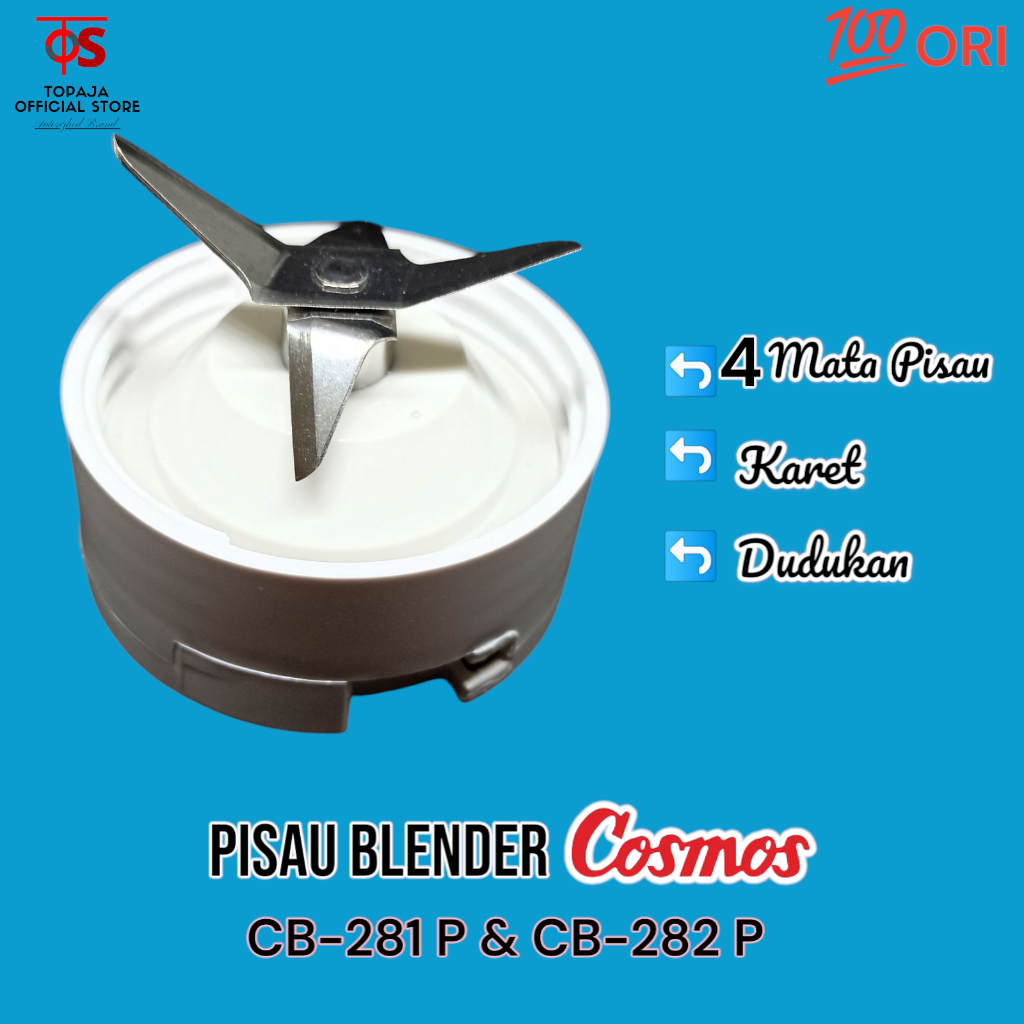Mounting Blender Cosmos Original 4 Mata Pisau - Satu Set Pisau Blender COSMOS CB-281 P - CB-282 P