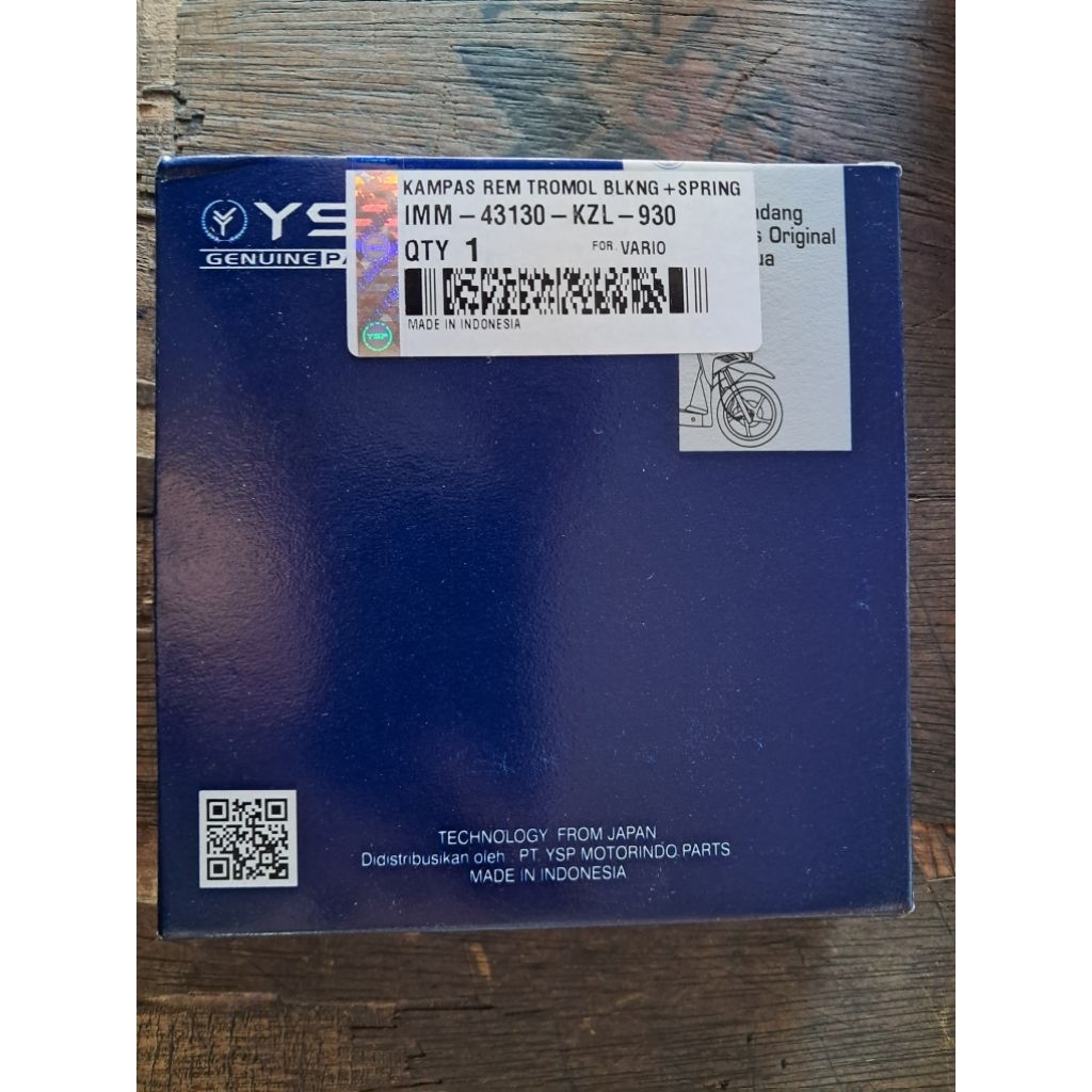 KOTAK YSP KAMPAS REM TROMOL VARIO BEAT SPACY SCOOPY GENUINE YSP