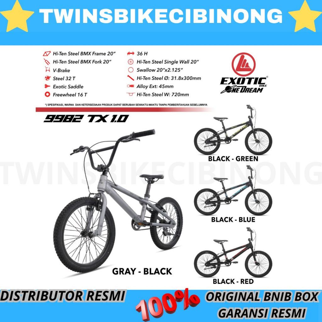 Sepeda BMX 20 EXOTIC 9982 TX 1.0