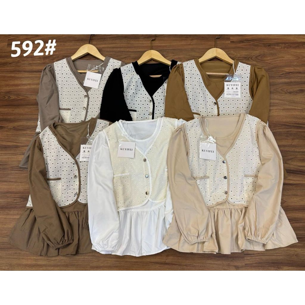 Kuyifei 592//blouse vest kuyifei//atasan vest Kuyifei //pakaianwanitasby