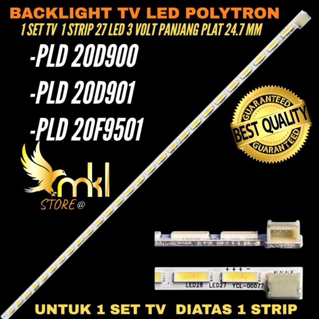 BACKLIGHT TV LED POLYTRON 20 INCH PLD-20D900- PLD-20D901- PLD-20D9501 BACKLIGHT TV LED 20 INCH