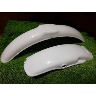 SPAKBOR YAMAHA DT100 SET DEPAN BELAKANG WARNA PUTIH SPAKBOR DT PUTIH