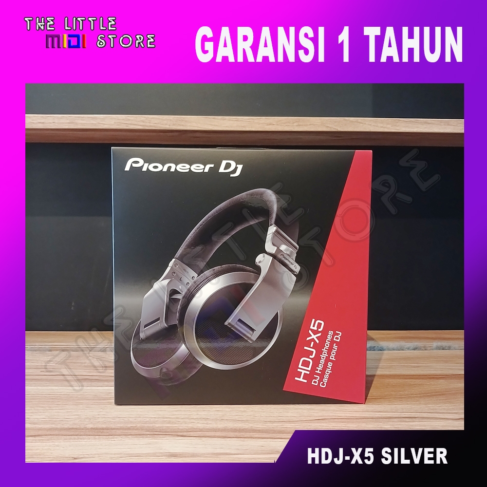 Pioneer DJ HDJ-X5-Silver HSJX5 HDJ X5 Headphone Original Headphone DJ Populer