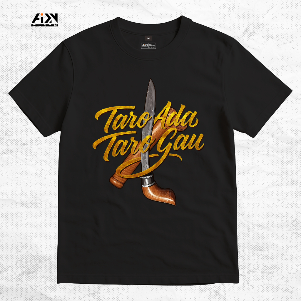 Baju Kaos Bugis Taro Ada Taro Gau Badik - Baju Bugis - Baju Bugis Perantau - AIDN CLOTH - Premium Co