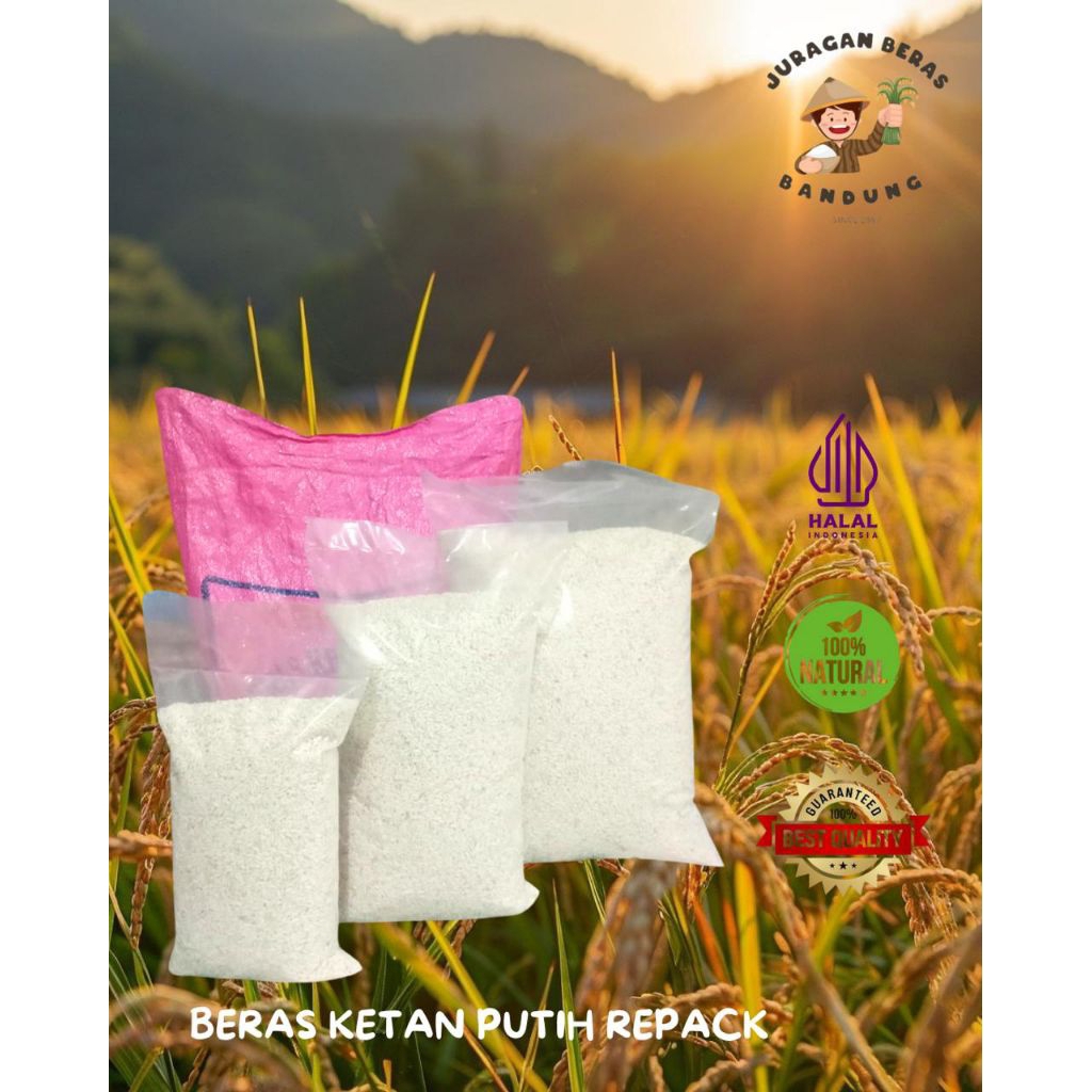 

Beras Ketan Putih 1kg 3kg & 5kg murah