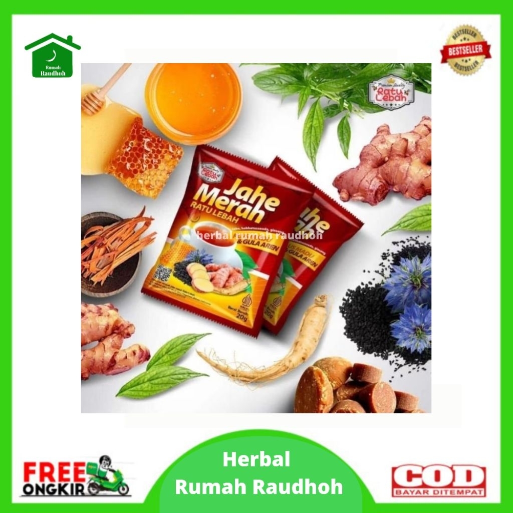 

JAHE MERAH RATU LEBAH PLUS MADU DAN GULA AREN - PER SACHET