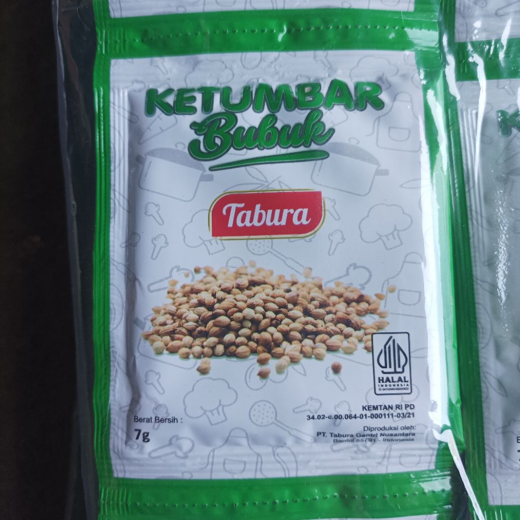 

KETUMBAR BUBUK renteng 7gr × 12pcs TABURA murah