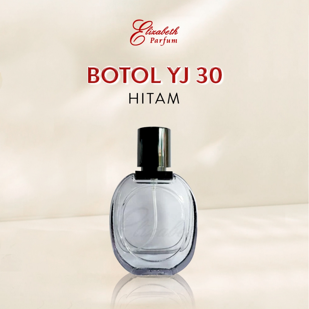 YJ 30 Hitam, Botol Parfum, Jual botol parfum 30ml, Botol parfum 30ml drat