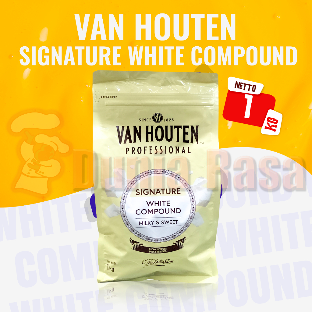 

Van Houten White Compound Coins 1kg Coklat Compound Putih Koin