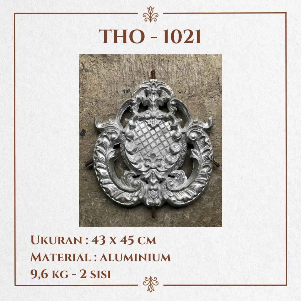 Tempa Haus / THO - 1021 / Ornamen Kembang Besi Tempa / Ornamen Pagar Besi Utama  Mewah / Aksesoris B