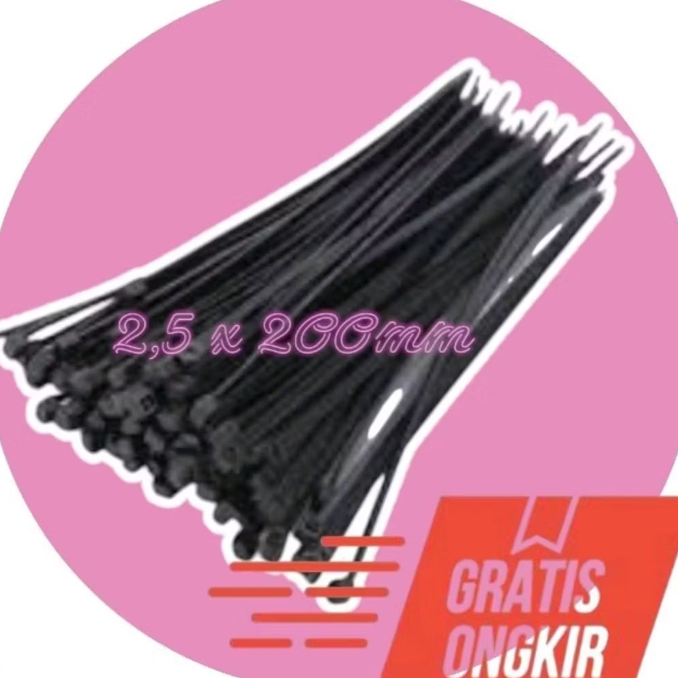 

Kabel Ties Putih / Hitam 2,5 X 200mm Lebih Kuat
