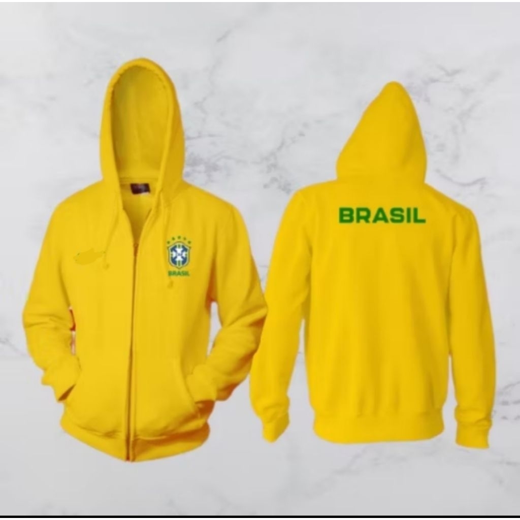 JAKET HOODIE ZIPPER BOLA DISTRO BRASIL JAKET BOLA BRAZIL
