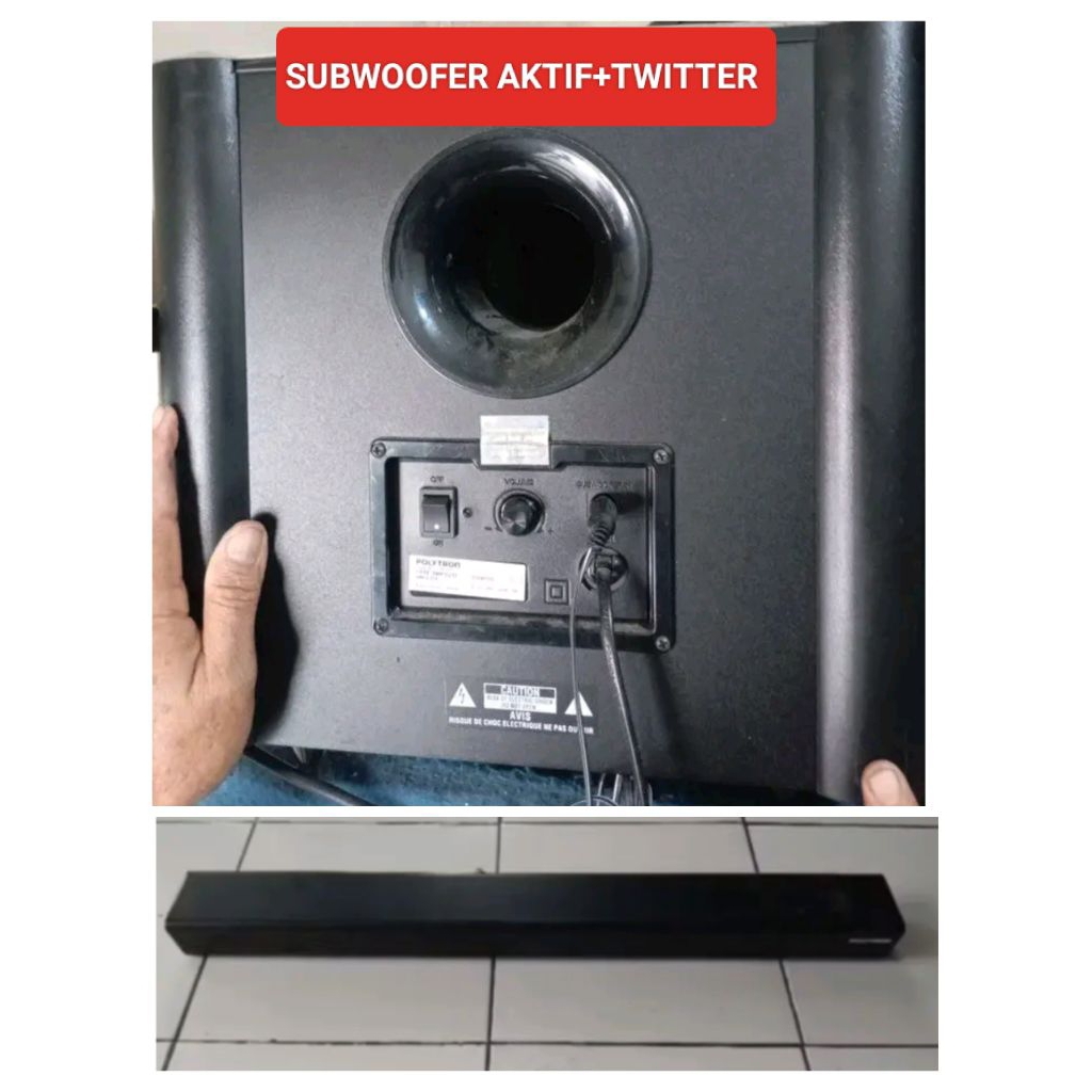 1 set SUBWOOFER AKTIF SOUNDBAR TV Polytron