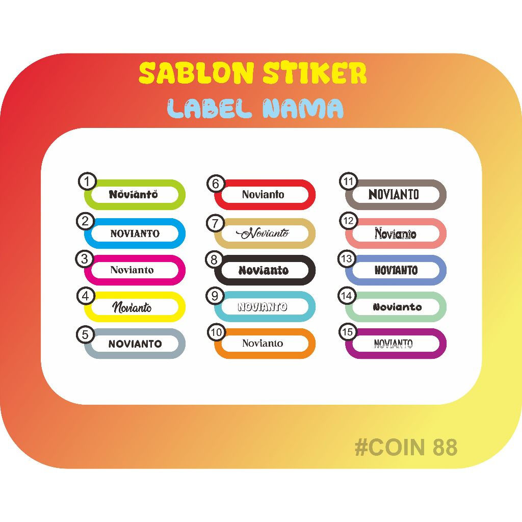 

Sablon Stiker Label Nama/Sablon Nama Setrika New Untuk Anak-anak dan Dewasa/Bahan Dtf Isi 30 Pcs Custom Label Nama