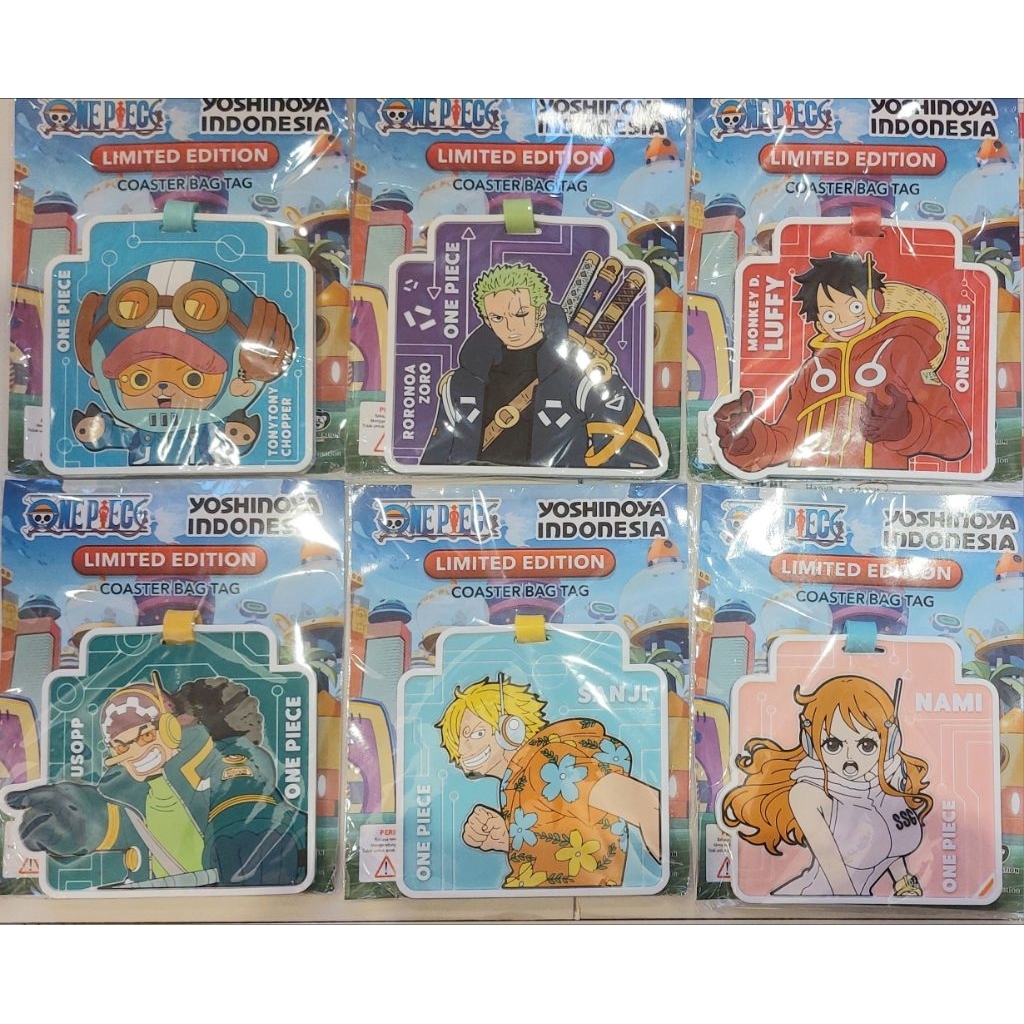Coaster Bag Tag One Piece x Yoshinoya Limited Edition