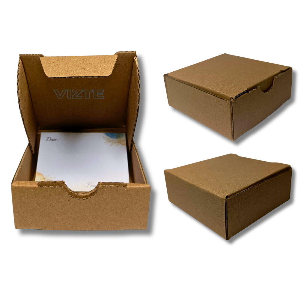 

Vizte Tambahan Box Kotak 8x8x3 Cm Free Kartu Ucapan dan Extra Bubble Wrap