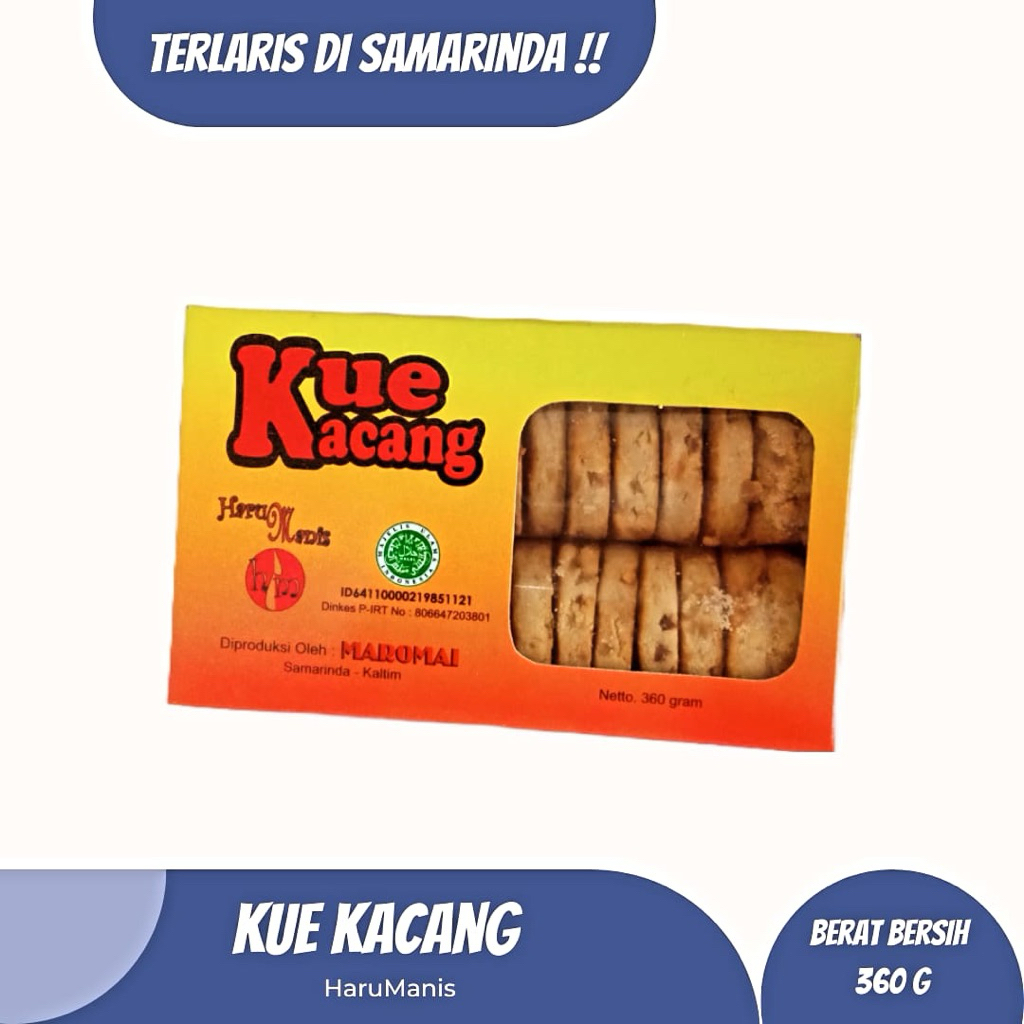 

Oleh-Oleh Samarinda Khas Kaltim - Kue Kacang HaruManis | 360 gram