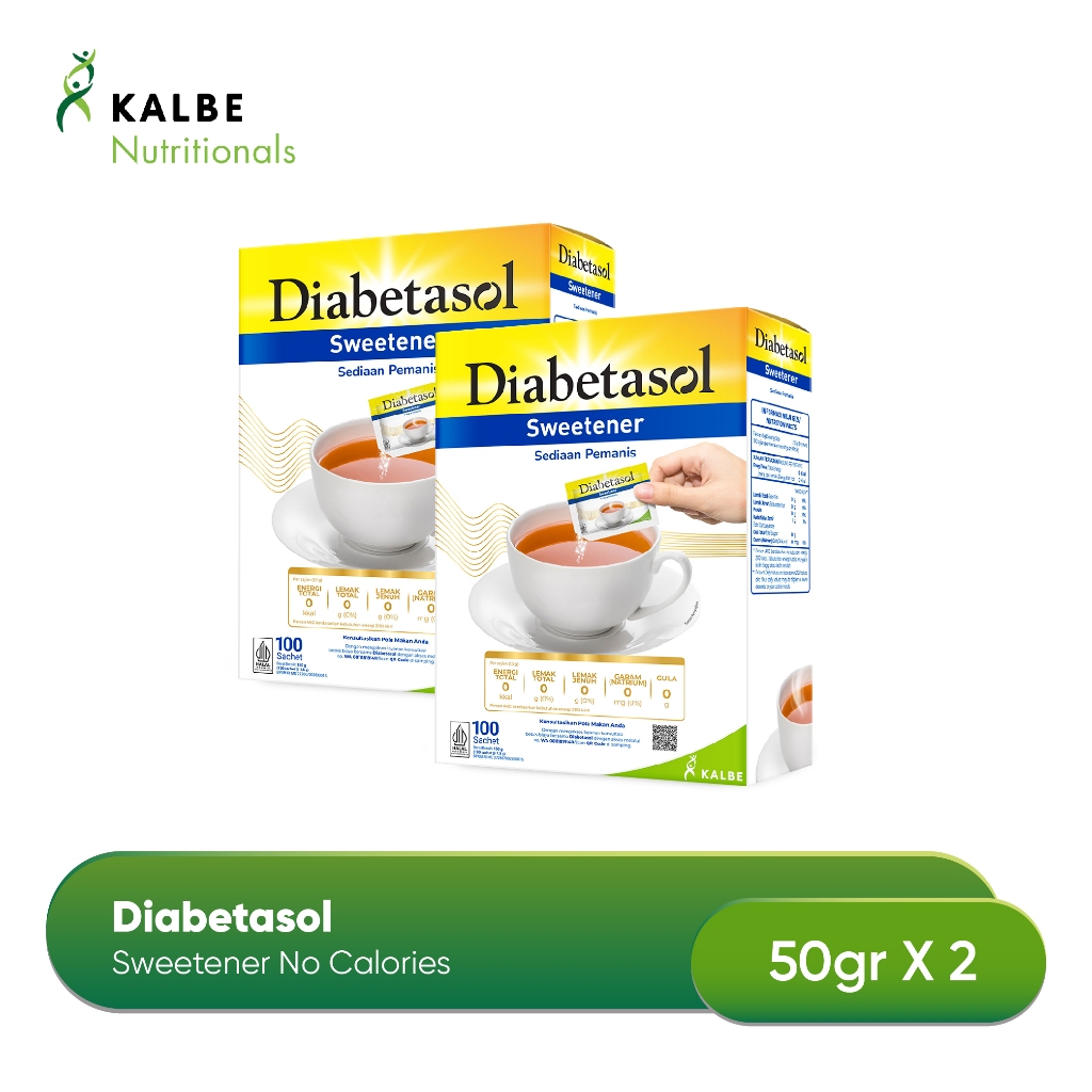 

Diabetasol Sweetener No Calories 50x1.5gr - Isi 2