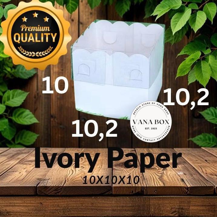 

BOX MIKA PUTIH - DUS MINI CAKE - KOTAK COOKIES HAMPERS 10x10x10