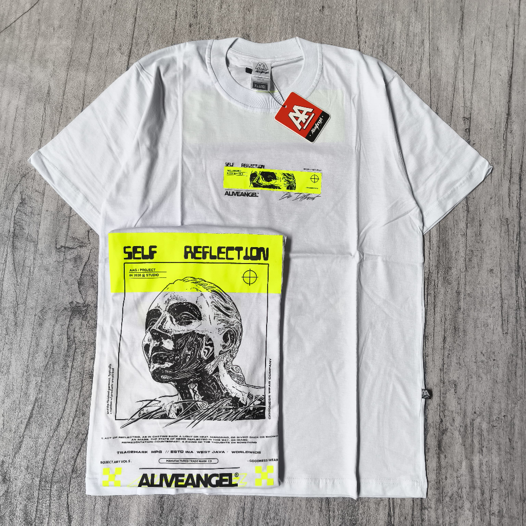 T-SHIRT SABLON HIJAU STABILO / KAOS DISTRO UNISEX / KAOS DISTRO ORIGINAL / KAOS DISTRO ALIVE ANGEL /