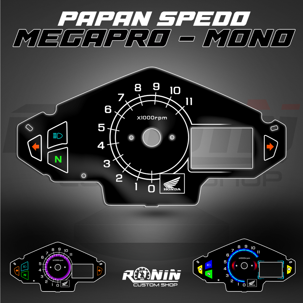 BISA CUSTOM PAPAN SPIDO PANEL SPEEDOMETER PAPAN SPEDO MEGAPRO MONO MEGAPRO PGMFI MEGAPRO FI