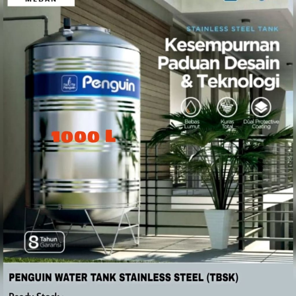 (Medan)TANDON AIR/TANGKI AIR PINGUIN 1000L