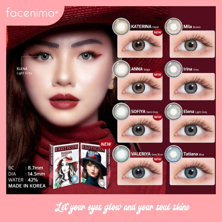 Softlens Russian Velvet 14.50 mm by Exoticon PLANO + FREE LENS CASE