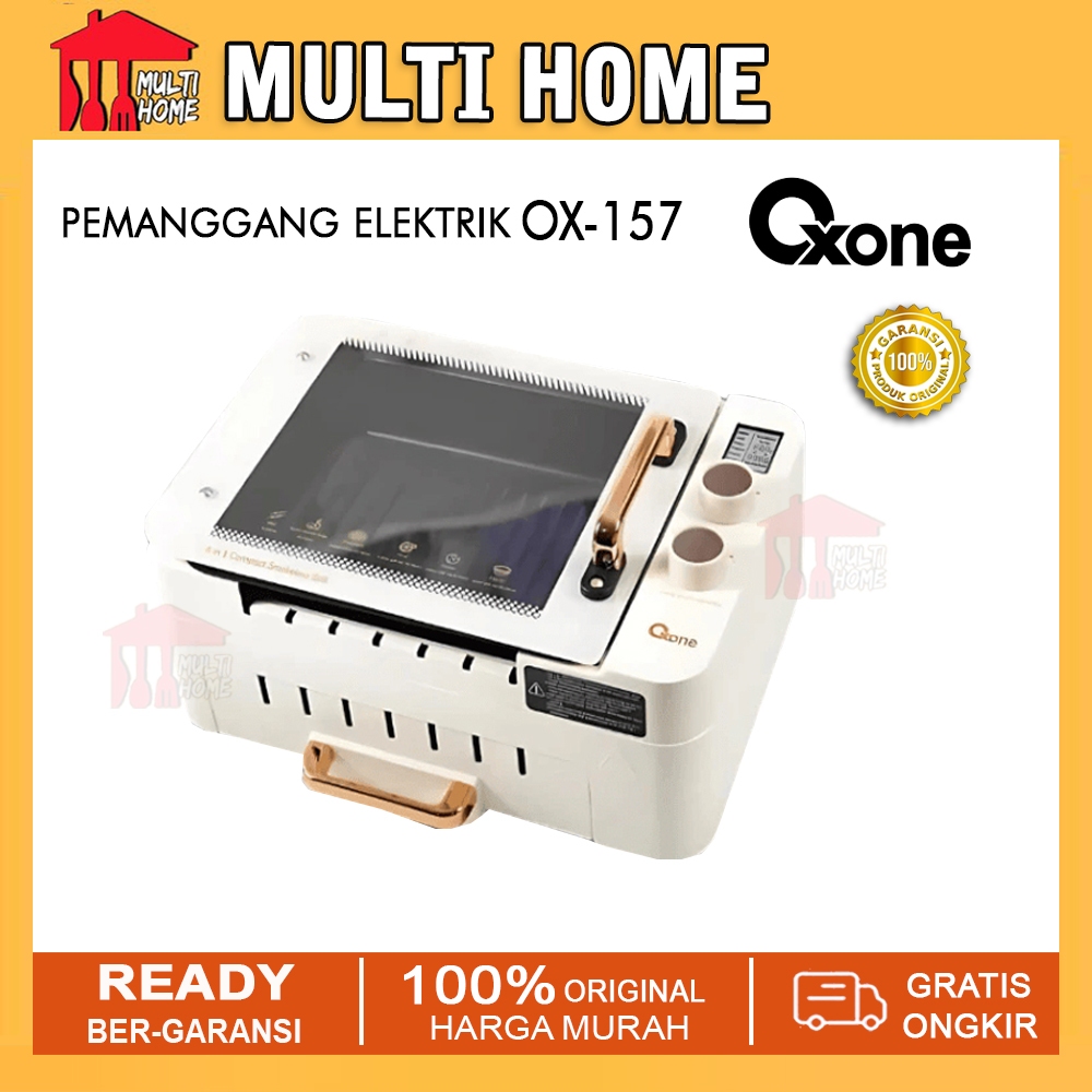 Oxone Alat Panggang Elektrik BBQ Oxone OX-157 Compact Smokeless Grill 6 in 1 Pembuat Sate Multifungs